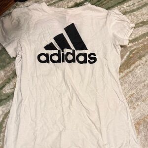 adidas White Short Sleeve Tee